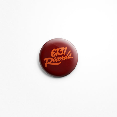 6131 Records "Classic" 1" Button - Orange / Red