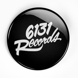 6131 Records "Classic" 2.25" Button - Black / White